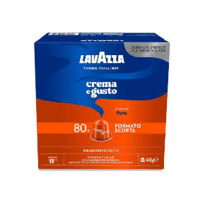 80 Capsule Lavazza Crema e Gusto Forte Alluminio per Macchine Nespresso 