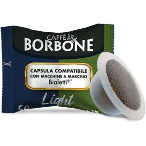 100 Capsule compatibili Bialetti alluminio Caffè Borbone Blu Light