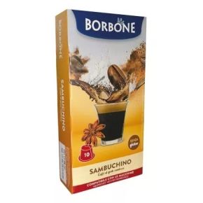 10 CAPSULE CAFFE' SAMBUCA BORBONE PER MACCHINE NESPRESSO 